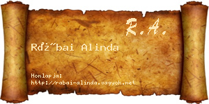 Rábai Alinda névjegykártya